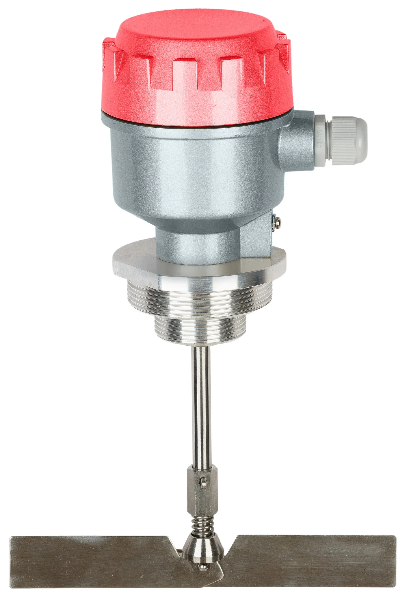 Механический ротационный датчик предельного уровня сыпучих материалов в алюм. корпусе, взрывозащ. ТР ТС 012/2011, -40 +80 С, Рmax=0.8 bar, 24 VAC, IP66, лопасть складная двухсторонняя 28х200 мм, нерж. сталь, скорость вращения 1 об/мин, соединение- резьба 