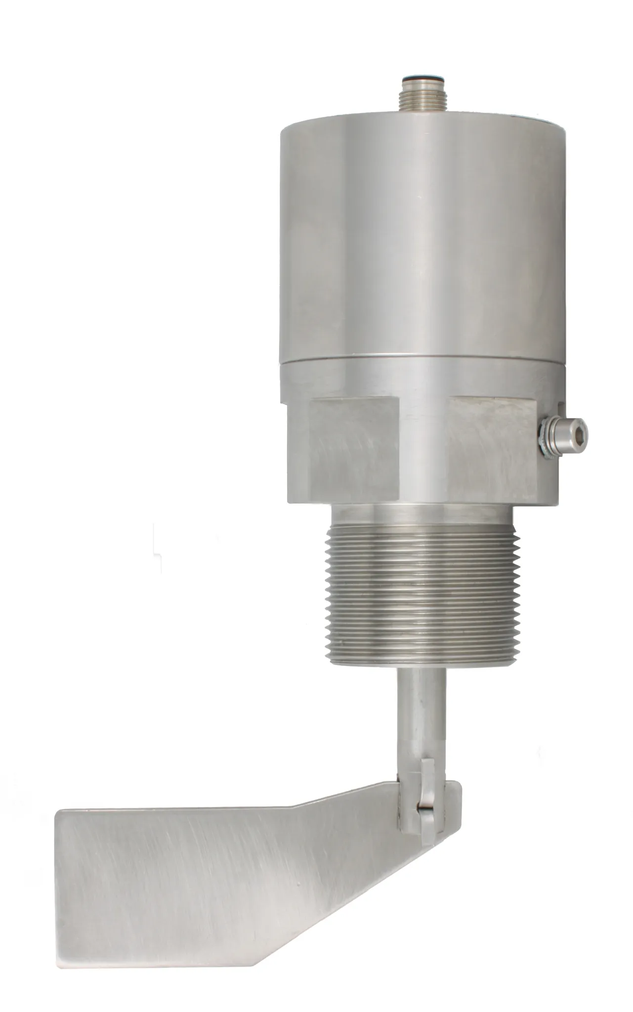 Механический ротационный датчик предельного уровня сыпучих материалов в корпусе из нерж. стали, взрывозащ. ТР ТС 012/2011, -50 +80 С, Рmax=10 bar, 24 VDC, IP67, вибростойкость до 29g, лопасть 40х98 мм, нерж. сталь, скорость вращения 15 об/мин, соединение-