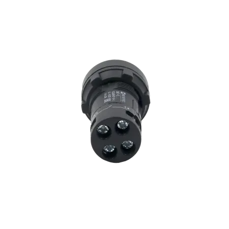 Кнопка желтая выступающая с подсветкой, 1NO,  24V AC/DC, IP54, пластик