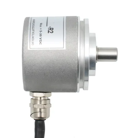 Инкрементальный программируемый энкодер D=50мм, выступающий вал 8мм, 3000 имп/об, 5…30VDC, выход TTL/HTL с инверсией