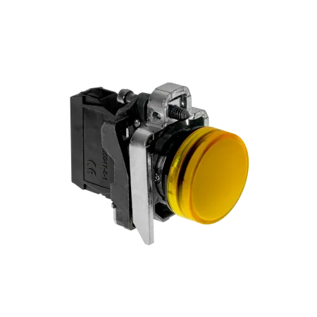 Лампа сигнальная желтая, 24V AС/DC, IP65, металл