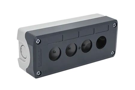 Корпус кнопочного поста, 4 места, серый, IP67