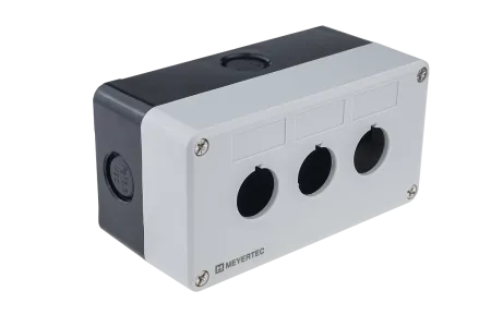 Корпус кнопочного поста, 3 отверстия, серый, IP54