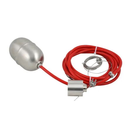 Поплавковый датчик уровня жидкости, исполнение на кабеле 3 м, -10 +180 С, поплавок- нерж. сталь, кабель- силикон