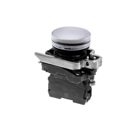 Лампа сигнальная белая, 24V AС/DC, IP65, металл