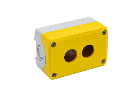 Корпус кнопочного поста, 2 места, желтый, IP67