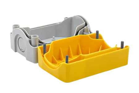 Корпус кнопочного поста, 2 места, желтый, IP67