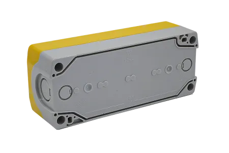 Корпус кнопочного поста, 4 места, желтый, IP67