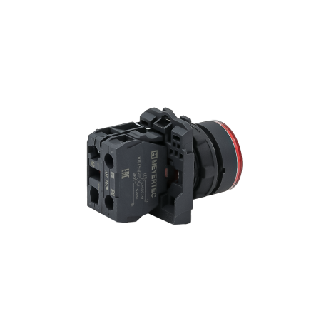 Кнопка красная с подсветкой, 1NС, 24V AC/DC, IP65, пластик