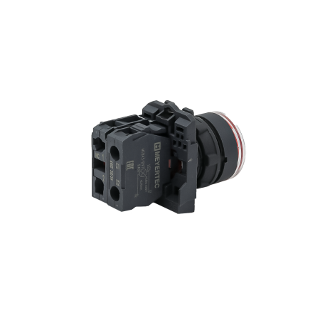 Кнопка красная с подсветкой, 1NС, 220V AC/DC, IP65, пластик
